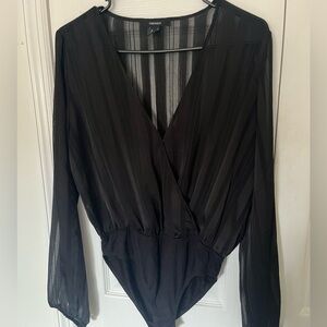 Women’s Mesh Stripped Forever 21 Body Suit